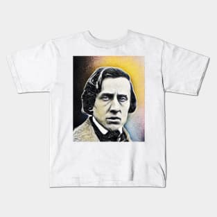 Frédéric Chopin yellow Portrait | Frédéric Chopin Artwork 9 Kids T-Shirt